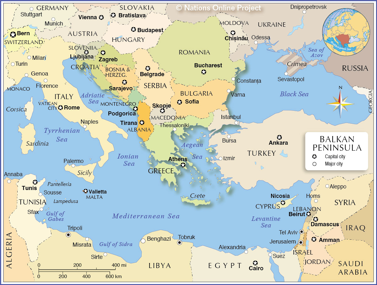 Political Map of Mediterranean Sea - Nations Online Project
